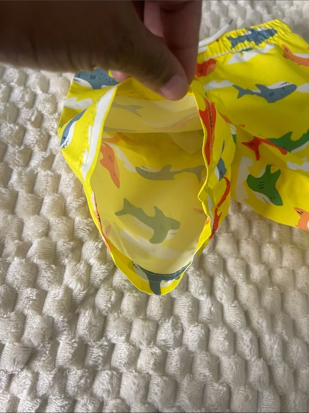 Old Navy Yellow Shark Print Swim Shorts